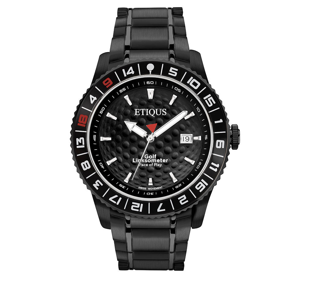 ETIQUS SPORT PRO IONIC with Night Black Dial and Black Ionic Plated Steel Bracelet