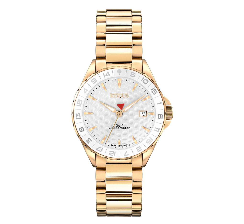 ETIQUS SPORT LADY with Gold Plated Stainless Steel Bracelet