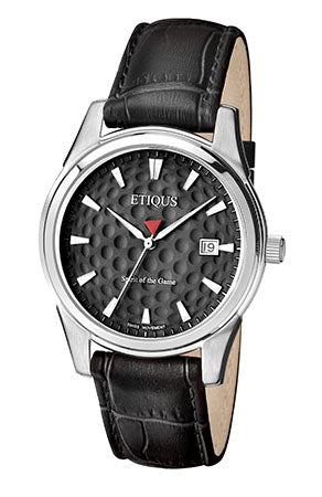 ETIQUS CLASSIC TOUR with Night Black Dial and Black Leather Strap