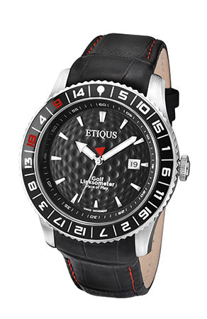 ETIQUS SPORT PRO with Night Black Dial and Black Leather Strap