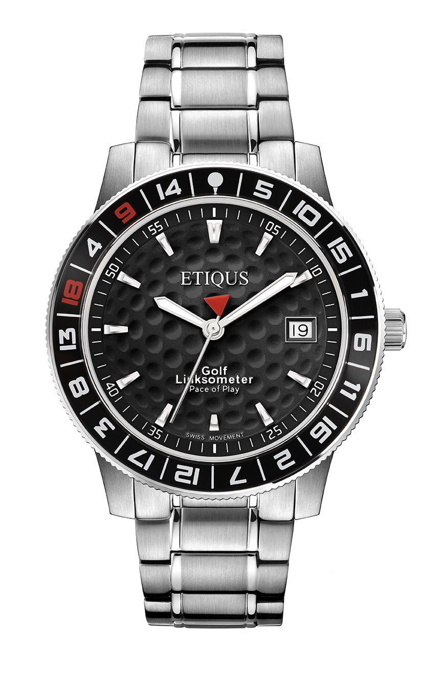 ETIQUS SPORT TOUR with Night Black Dial and Stainless Steel Bracelet