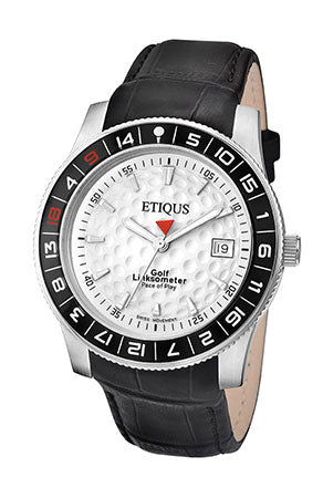 ETIQUS SPORT TOUR with Summer White Dial and Black Leather Strap