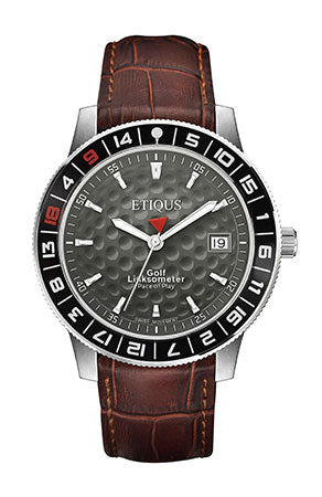 ETIQUS SPORT TOUR with Auld Grey Dial and Brown Leather Strap
