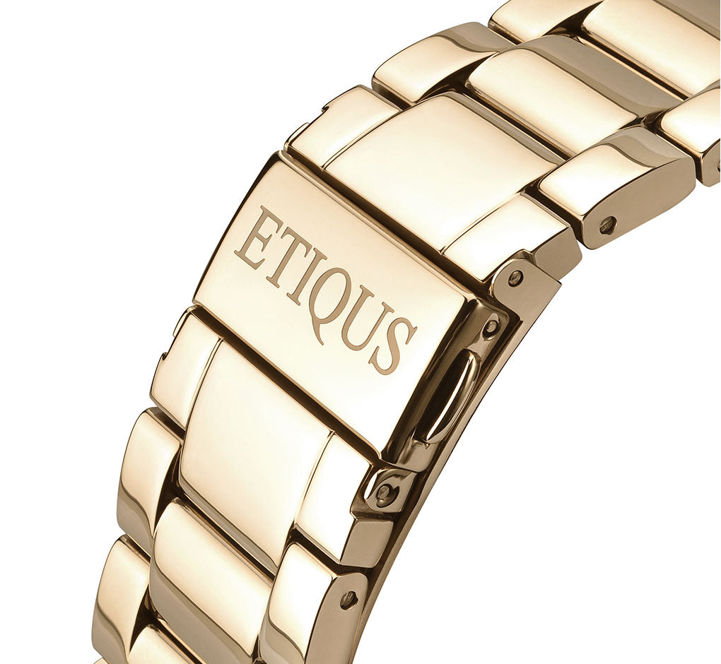 ETIQUS SPORT LADY with Gold Plated Stainless Steel Bracelet