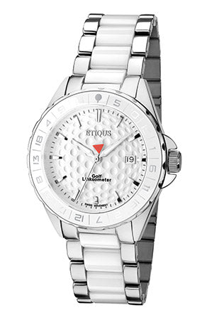 ETIQUS SPORT LADY Stainless Steel with White Ceramic Inserts