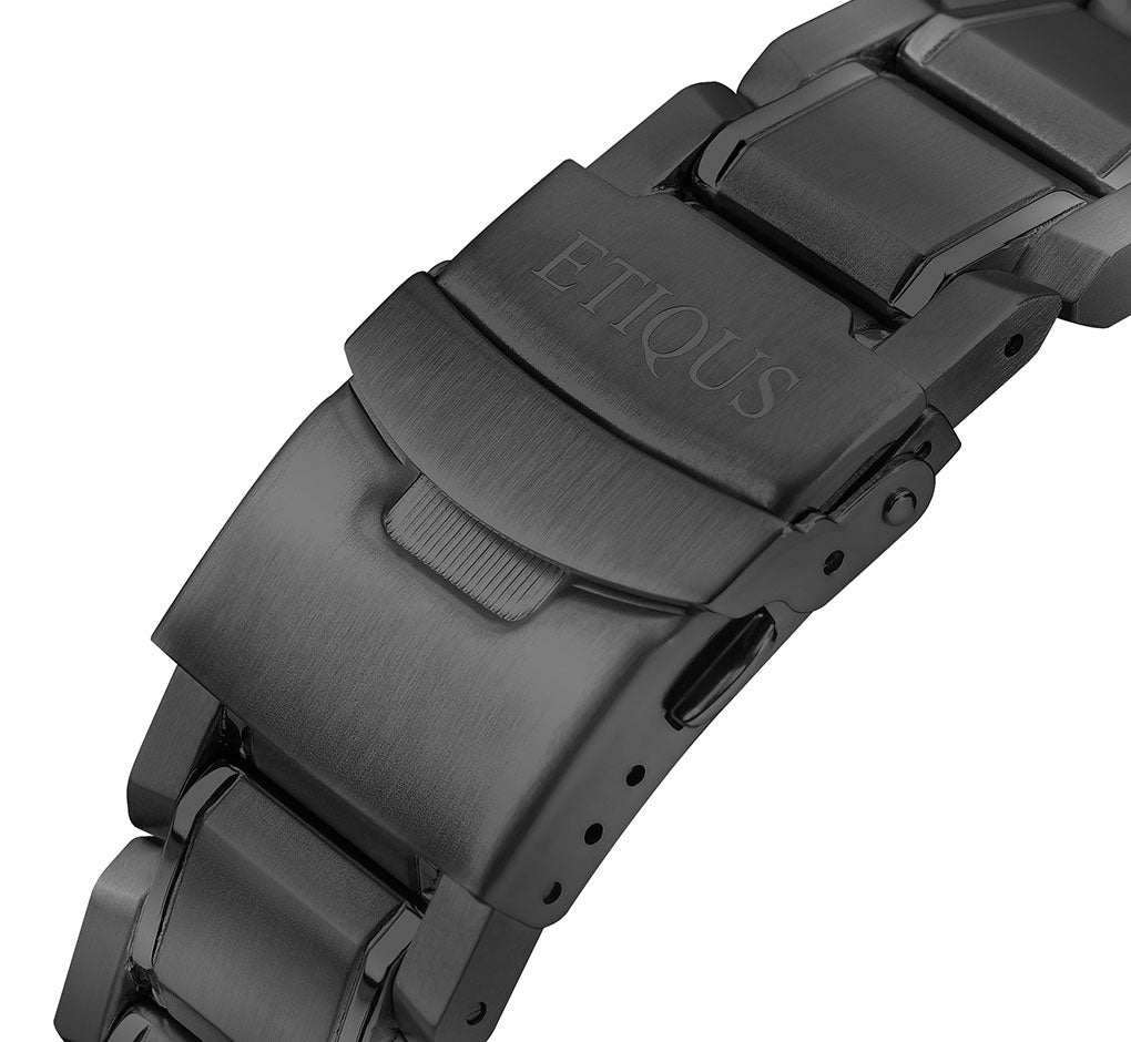 ETIQUS SPORT PRO IONIC with Night Black Dial and Black Ionic Plated Steel Bracelet